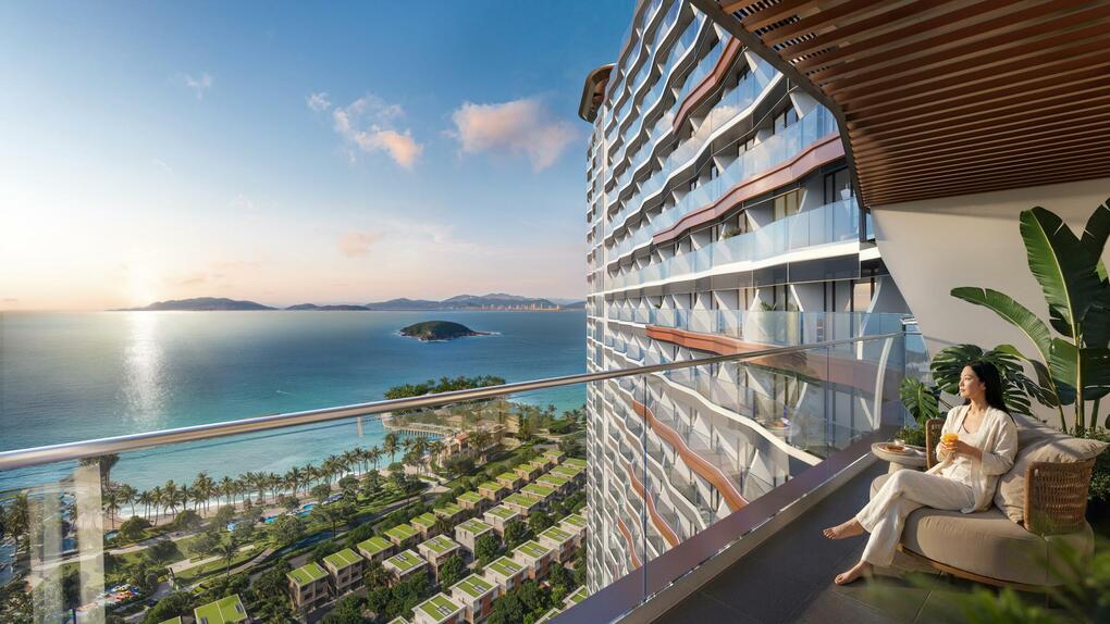 Phối cảnh tầm nhìn ban ngày từ căn hộ Alora Nha Trang. Ảnh: KDI Group